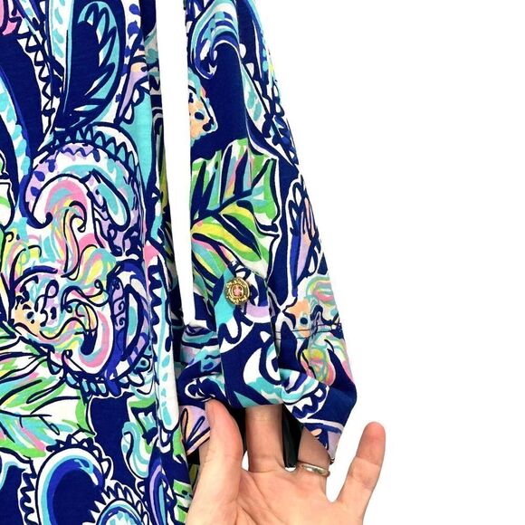 Lilly Pulitzer Edna Swing Shift dress Sz S Hanging with Fronds Print - Picture 6 of 8